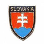 kovový odznak Slovakia 846c - čierny malý s americkým patentom